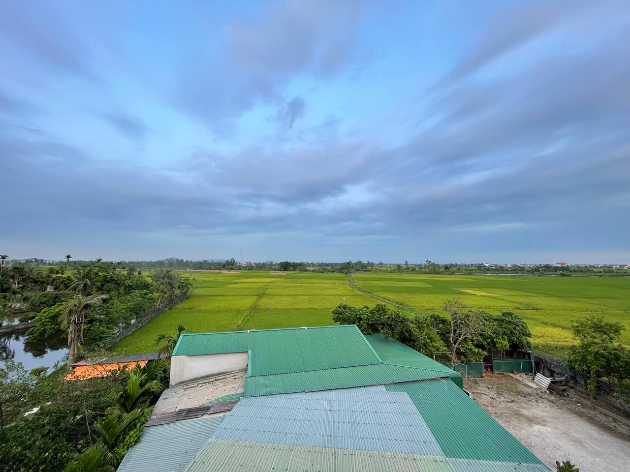 Cảnh quan thiên nhiên xanh mát quanh nhà nghỉ